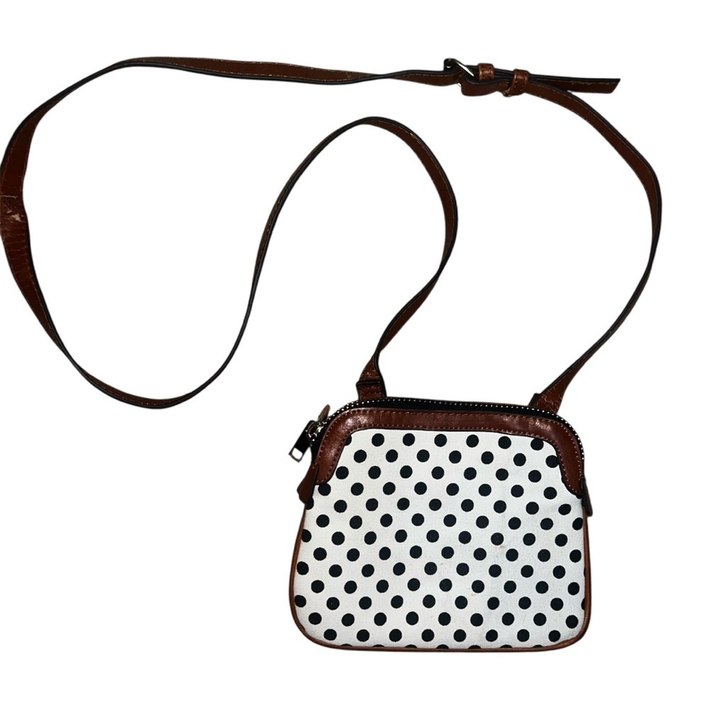 Street Level Mini Bag Polka Dotted Multi Section with Zippers